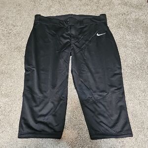 Nike Team Engineered Softball Pants Black Womens Size L Crop